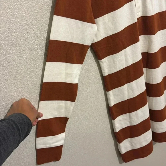 VERONICA BEARD Striped Dusty Rugby Long Sleeve Collared Mini Dress Fall - Picture 5 of 6